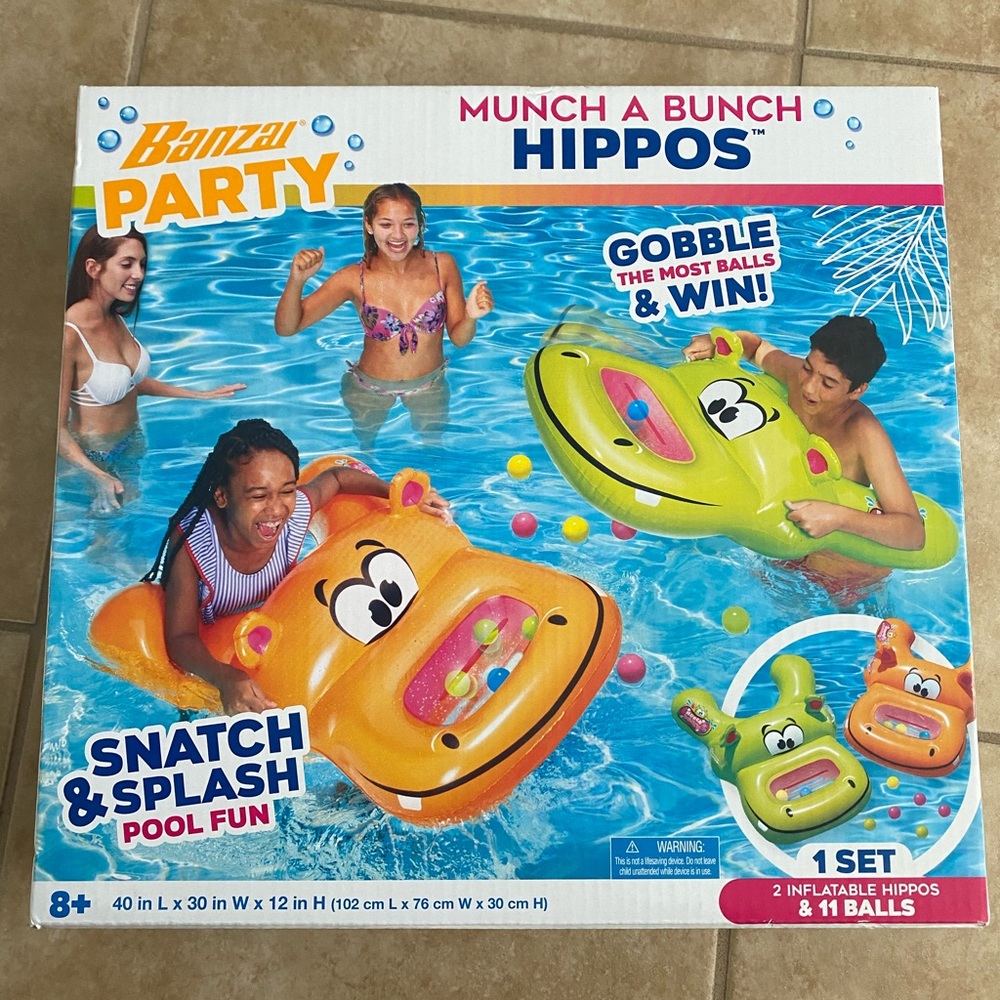 Hard to find! Hungry hippo pool floats